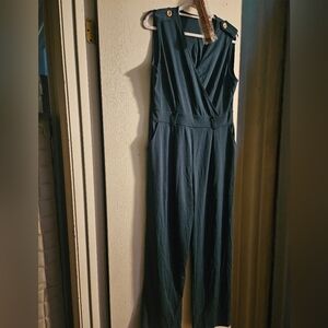 Green Jumpsuit w/belt NWOT